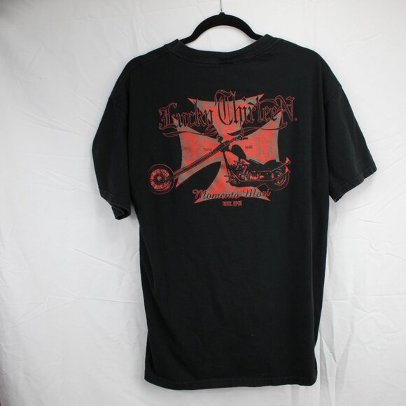 Lucky 13 Men's Black T-Shirt "Momento Mori" Size Large - Picture 5 of 6